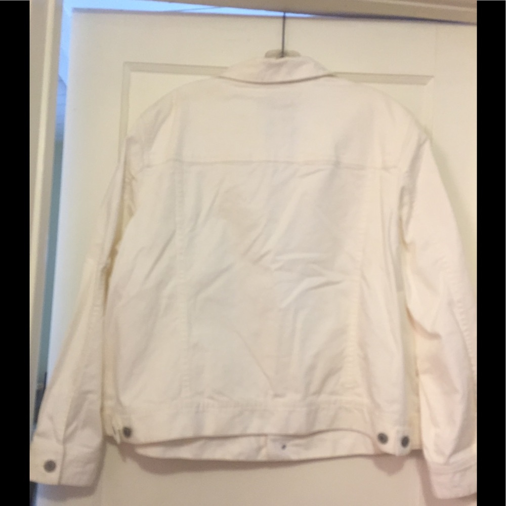 Talbots plus size white Jean jacket - Picture 3 of 3